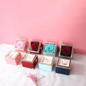  Valentine's Day Preserved Rose in Glass Box