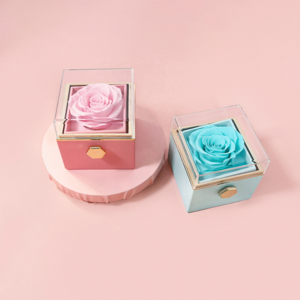  Valentine's Day Preserved Rose in Glass Box - Image 2