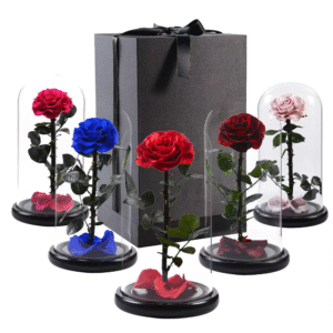  Scented Candles with Preserved Rose Valentine's Gift