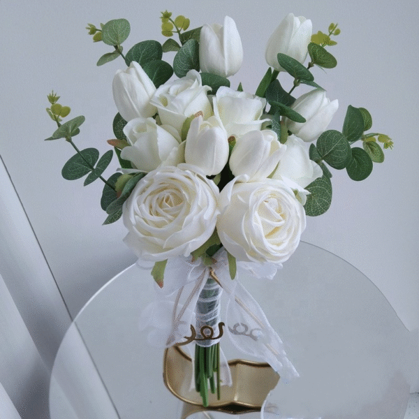 Factory Directly Sale High-end Starry Rose Flower Bridal Bouquet Wedding Props Flower - Image 4