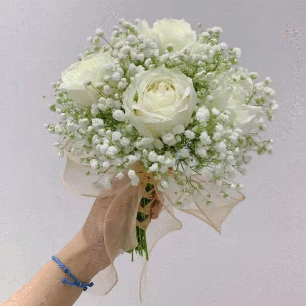 Factory Directly Sale High-end Starry Rose Flower Bridal Bouquet Wedding Props Flower - Image 6