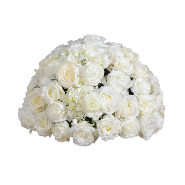 Artificial White Rose Flower Ball Arrangement Wedding Table Flower Centerpiece - Image 4