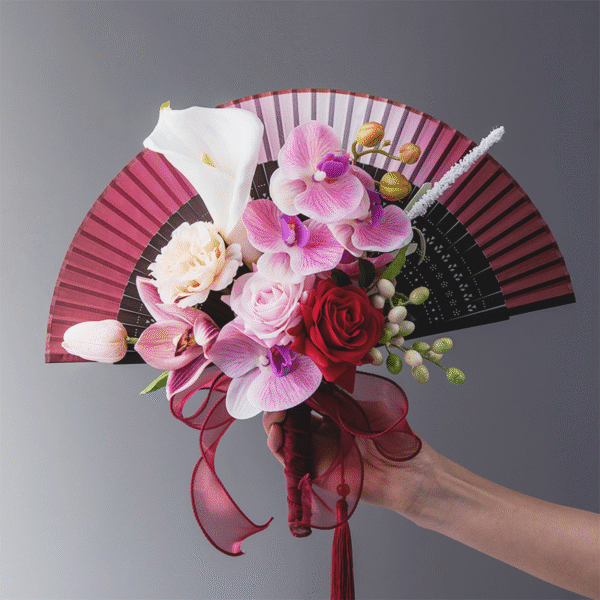 Starry Roses Holding Flower Bouquets - Image 5