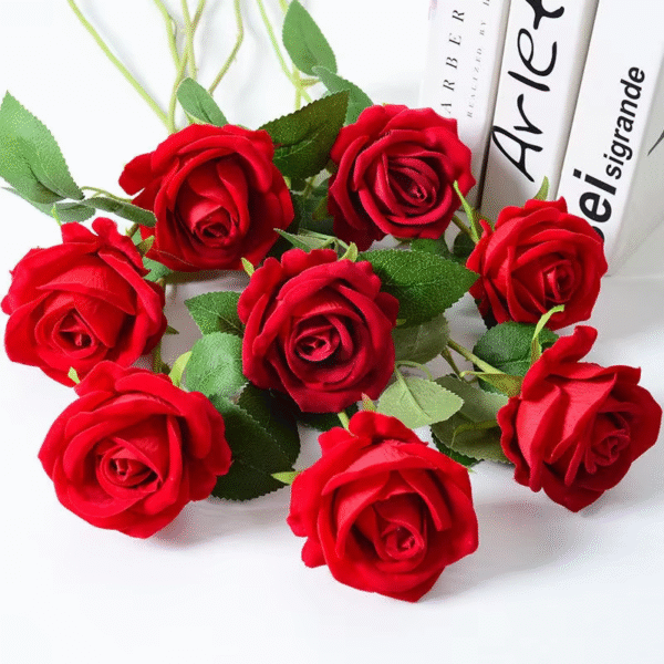 Faux Single Rose Flower For Christmas