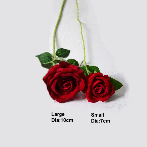 Faux Single Rose Flower For Christmas - Image 2