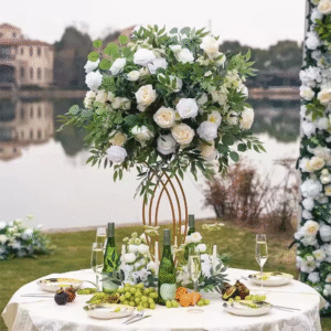 Handmade Wedding Artificial White Rose Flower Balls