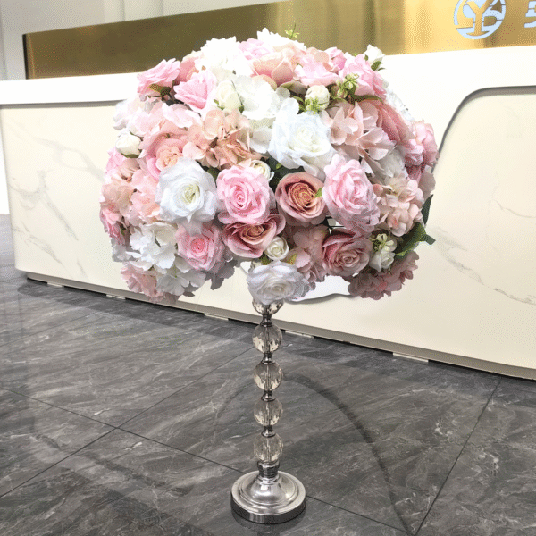 Handmade Wedding Artificial White Rose Flower Balls - Image 3
