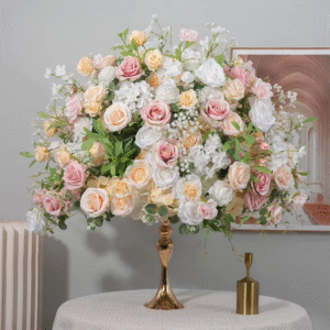 New Arrival Artificial Rose Peony Baby Breath Flower Balls Centerpieces For Wedding Decoration