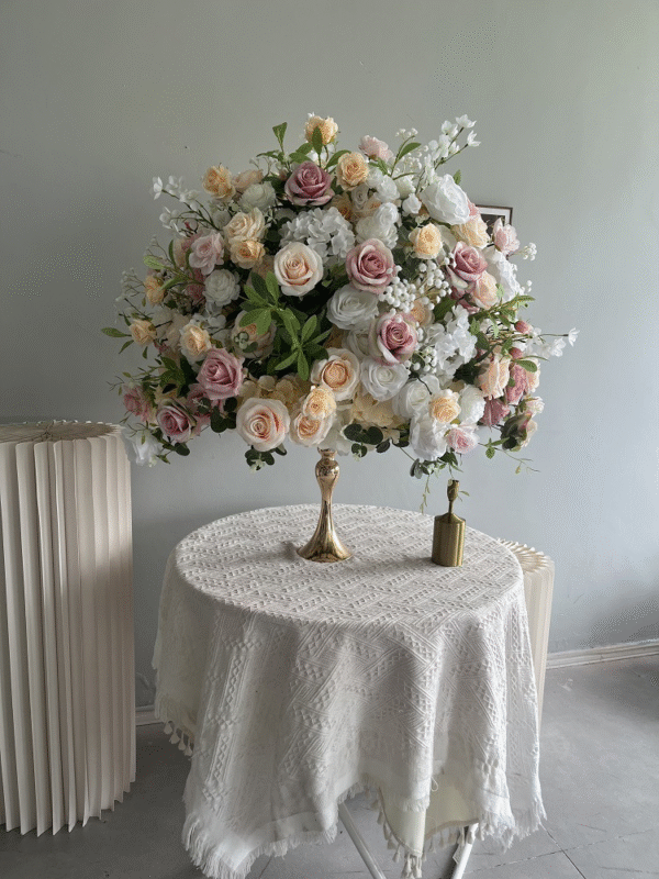 New Arrival Artificial Rose Peony Baby Breath Flower Balls Centerpieces For Wedding Decoration - Image 3