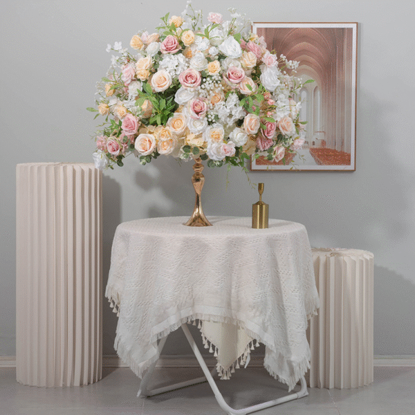 New Arrival Artificial Rose Peony Baby Breath Flower Balls Centerpieces For Wedding Decoration - Image 4