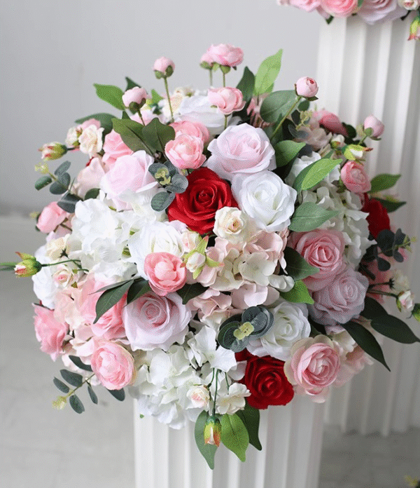 Hot Sale Autumnal Color Wedding Centerpieces Orange Flower Ball Centerpiece Flower Balls Table Centerpiece - Image 4
