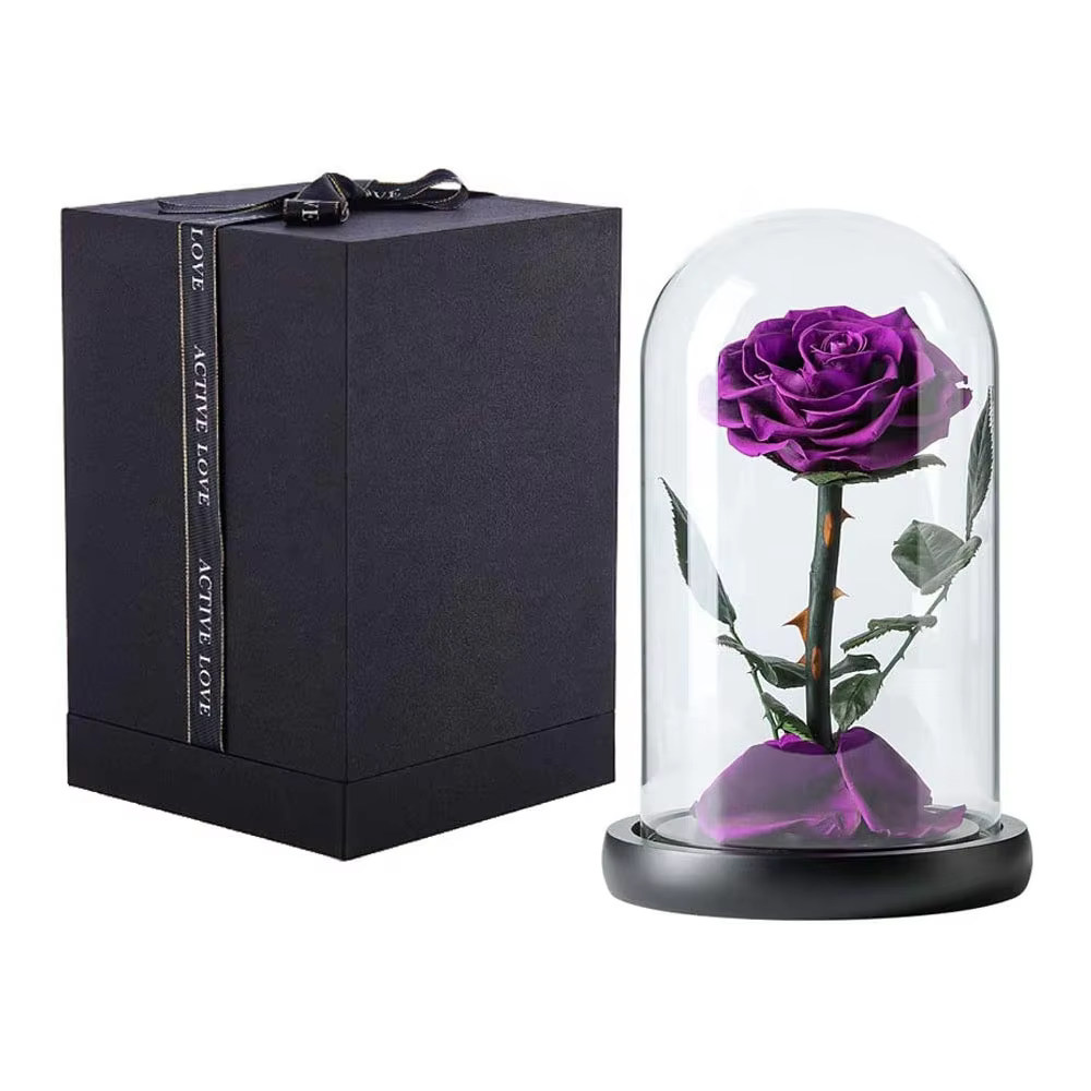 Purple single eternal rose dome
