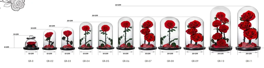 Preserved Flowers In Glass Dome Customization Options